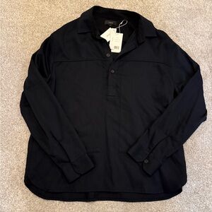 Designer Vince black long sleeve polo